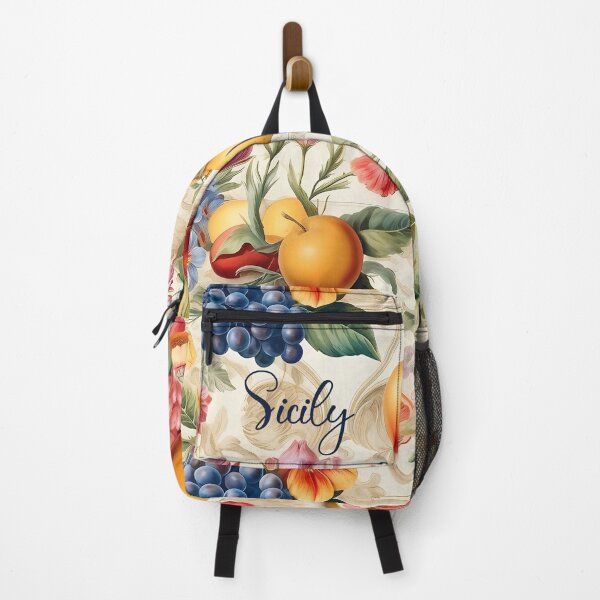 Item preview, Sicily - floral pattern with fruits grapes and citruses designed and sold by EmeraldeaArt.