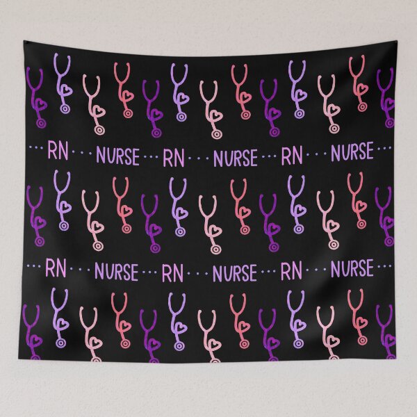 Item preview, Nurse RN Pink and Purple Stethescopes designed and sold by ClearAndHappy.