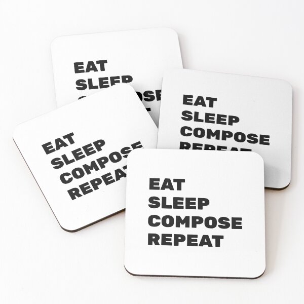 Item preview, Eat Sleep Compose Repeat - funny composer memes designed and sold by Inspirationmotivation.