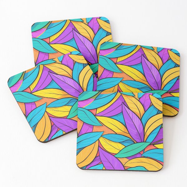 Item preview, Multicoloured Leaves Pattern designed and sold by ArtComixHaven.
