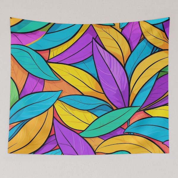 Item preview, Multicoloured Leaves Pattern designed and sold by ArtComixHaven.