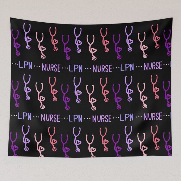 Item preview,  Nurse LPN Pink and Purple Stethescopes designed and sold by ClearAndHappy.