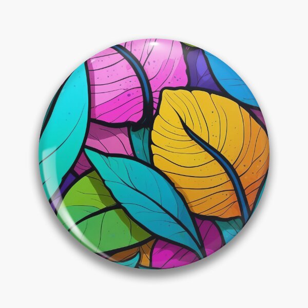 Item preview, Brightly Coloured Leaf Composition designed and sold by ArtComixHaven.