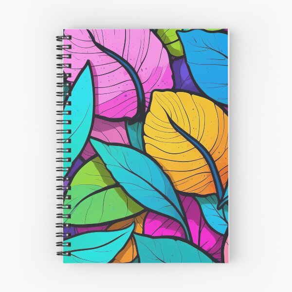 Item preview, Brightly Coloured Leaf Composition designed and sold by ArtComixHaven.