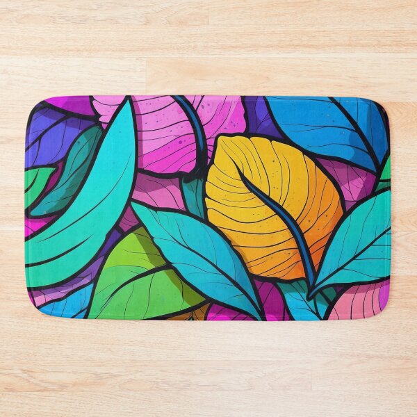 Item preview, Brightly Coloured Leaf Composition designed and sold by ArtComixHaven.