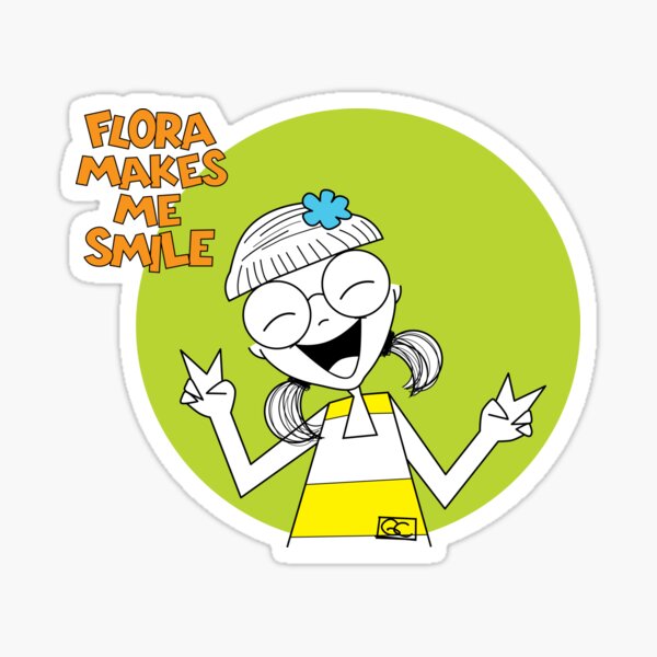 FLORA MAKES ME SMILE - CHOOSE HAPPY Sticker