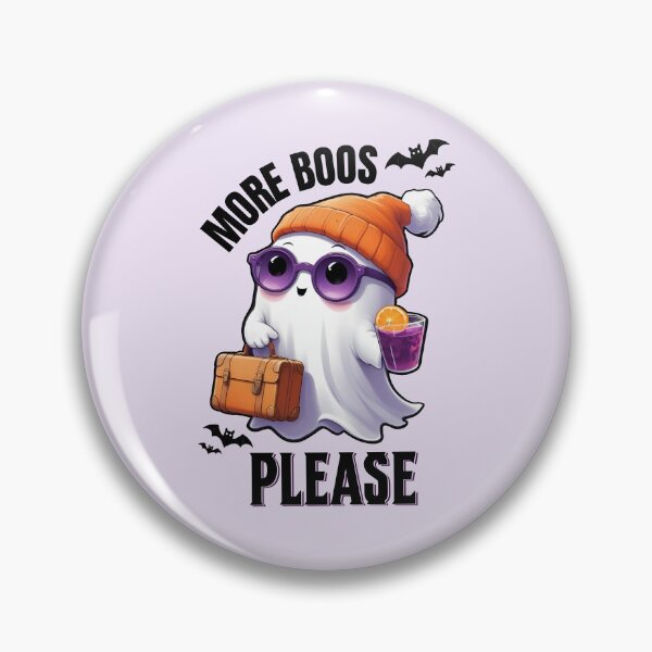 Item preview, More Boos, please Halloween ghost drinking a cocktail design  designed and sold by InspireGlow.