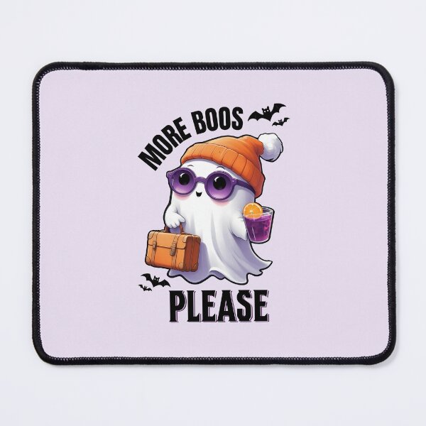 Item preview, More Boos, please Halloween ghost drinking a cocktail design  designed and sold by InspireGlow.