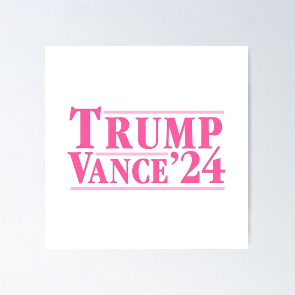Item preview, Cute Pink Trump Vance 24 Republican Political Sticker designed and sold by on-brand.