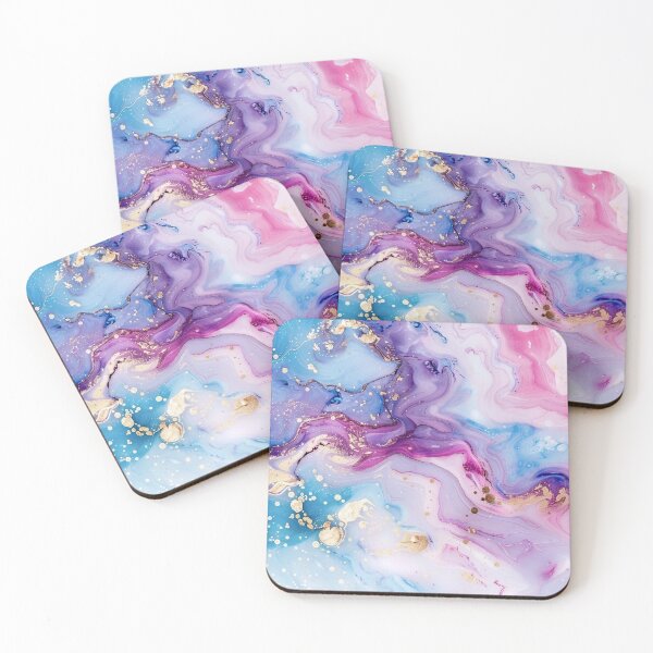 Item preview, Galaxy Marble Pink, Blue, Purple Aesthetic With Flakes Of Gold Design designed and sold by squishmuffin101.