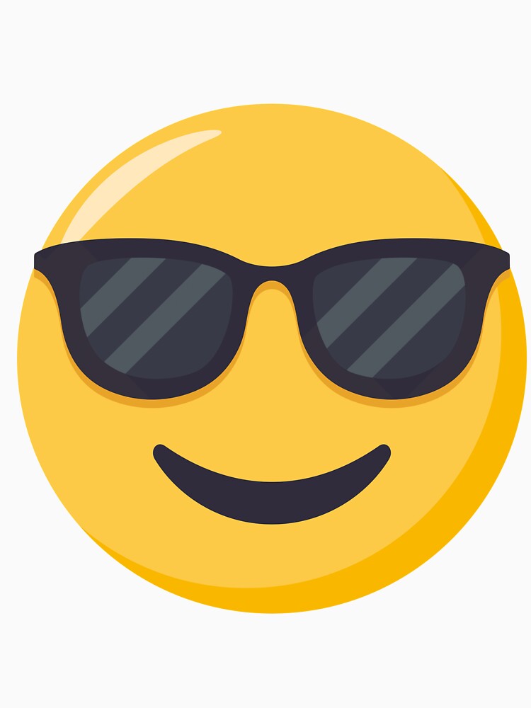 "JoyPixels™ Smiling Face with Sunglasses Emoji" Tshirt for Sale by