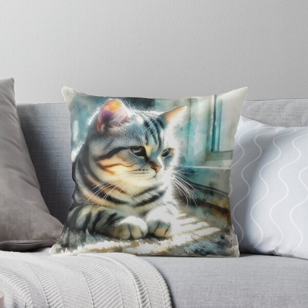 Item preview, American Shorthair 1 In The Sun designed and sold by PamsAIArt.