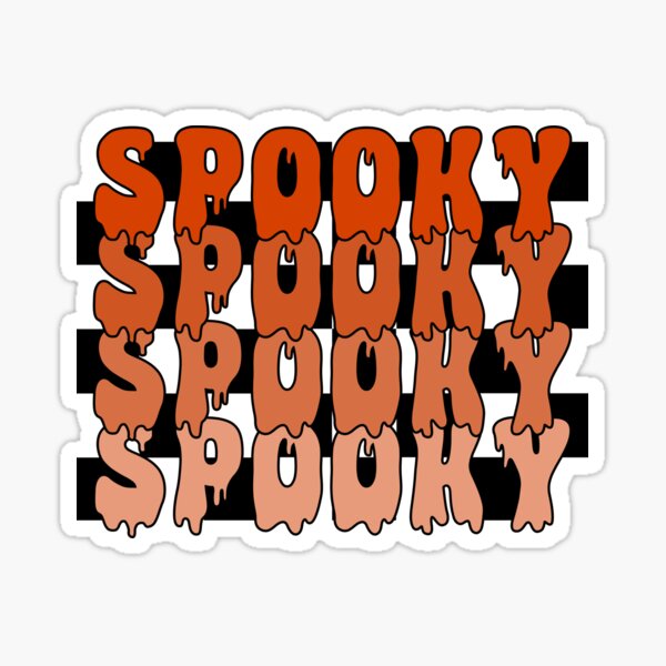 Spooky, Stacked (orange) Sticker
