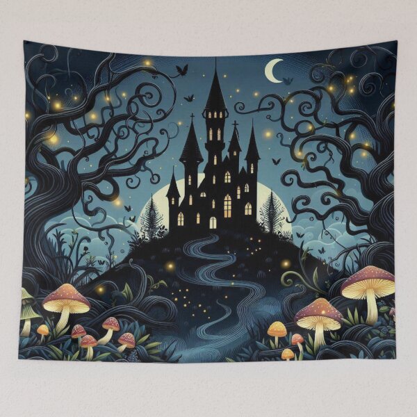 Item preview, Moonlit Gothic Castle designed and sold by Myra365Art.