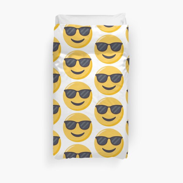 JoyPixels™ Smiling Face with Sunglasses Emoji Duvet Cover