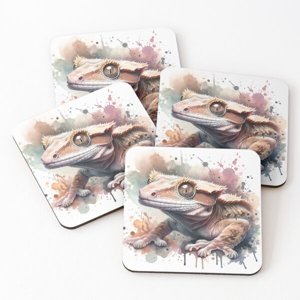 Item preview, Crested Gecko Watercolour Reptile Art designed and sold by DecalBox.
