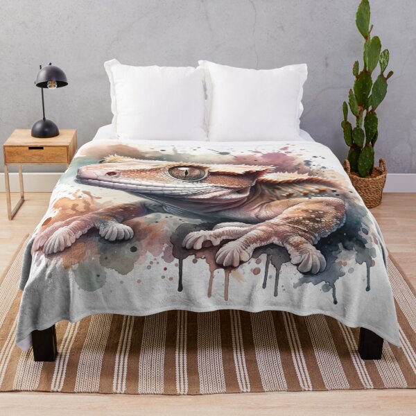 Item preview, Crested Gecko Watercolour Reptile Art designed and sold by DecalBox.