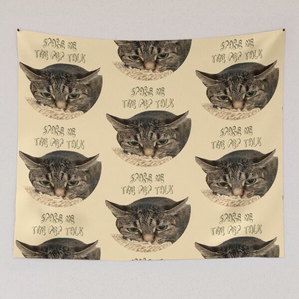 Item preview, Depressed Tabby Cat, Spare Me The Pep Talk designed and sold by kristalcurt.