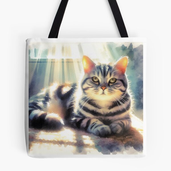 Item preview, American Shorthair 4 In The Sun designed and sold by PamsAIArt.