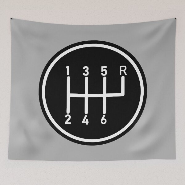 Item preview, 6 Speed Manual Transmission Logo 1 (White R Top Right) designed and sold by 718Raindeer.