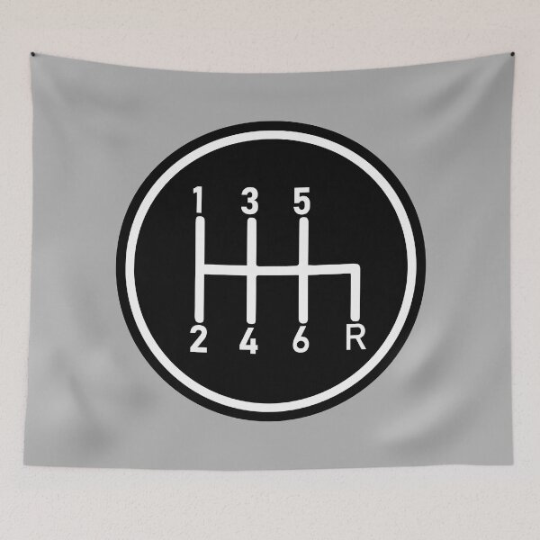 Item preview, 6 Speed Manual Transmission Logo 1 (White R Bottom Right) designed and sold by 718Raindeer.