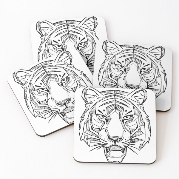 Item preview, Geometric Tiger Art designed and sold by GeoSketchWear.
