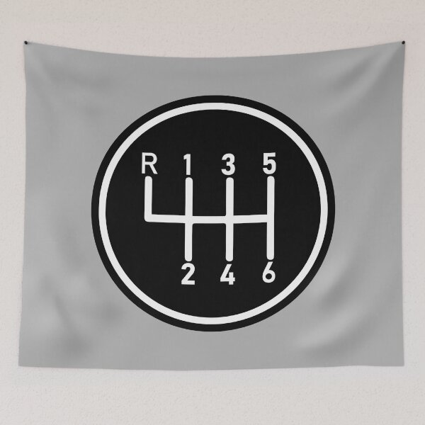 Item preview, 6 Speed Manual Transmission Logo 1 (White R Top Left) designed and sold by 718Raindeer.