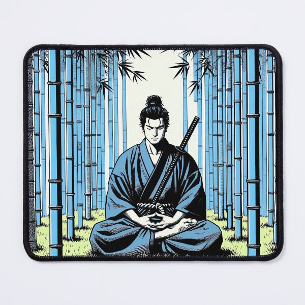 Item preview, Manga Samurai Meditating Pop Art Style designed and sold by artofuniverse.