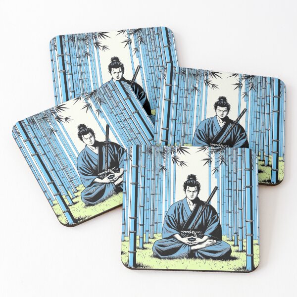 Item preview, Manga Samurai Meditating Pop Art Style designed and sold by artofuniverse.