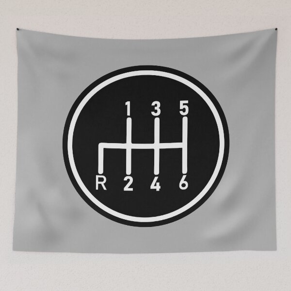 Item preview, 6 Speed Manual Transmission Logo 1 (White R Bottom Left) designed and sold by 718Raindeer.