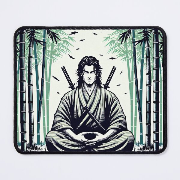 Item preview, Manga Samurai Meditating Pop Art Style designed and sold by artofuniverse.