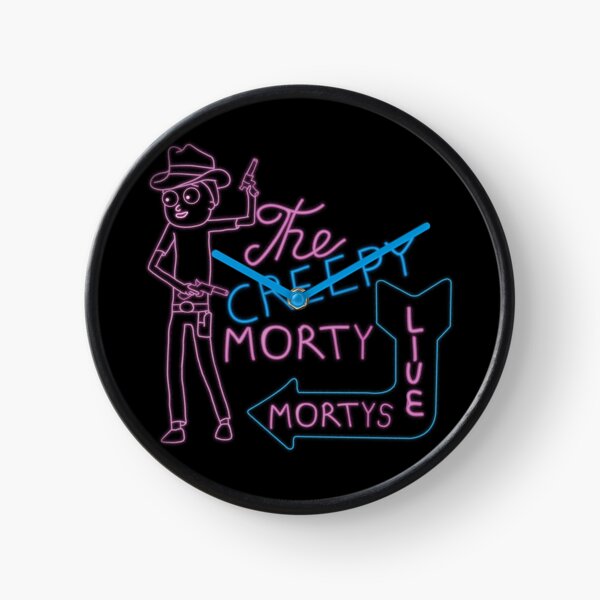 The Creepy Morty Neon Clock
