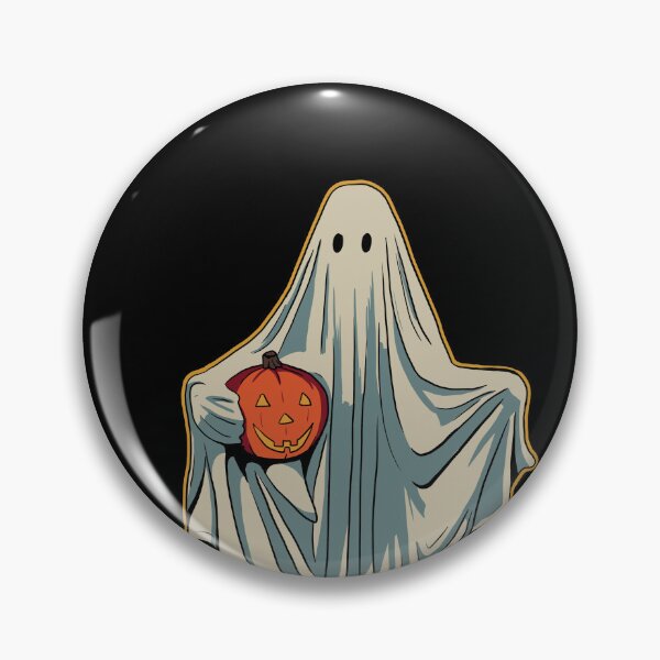 Item preview, Retro Style Ghost and Pumpkin designed and sold by blacksnowcomics.