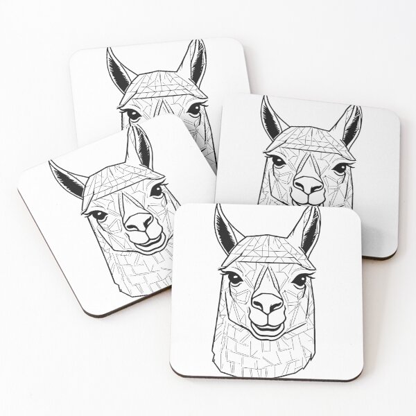 Item preview, Geometric Llama Art designed and sold by GeoSketchWear.