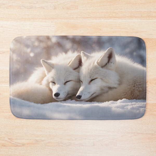 Item preview, Two Cozy Snow Foxes designed and sold by LyssasMindArt.