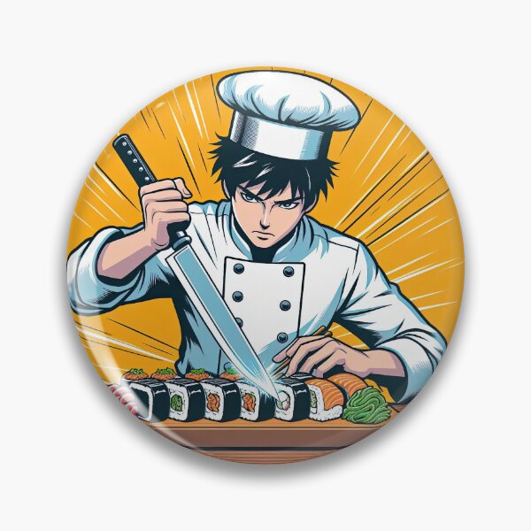 Item preview, Manga Chef Making Sushi Pop Art Style designed and sold by artofuniverse.