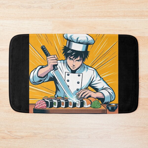 Item preview, Manga Chef Making Sushi Pop Art Style designed and sold by artofuniverse.