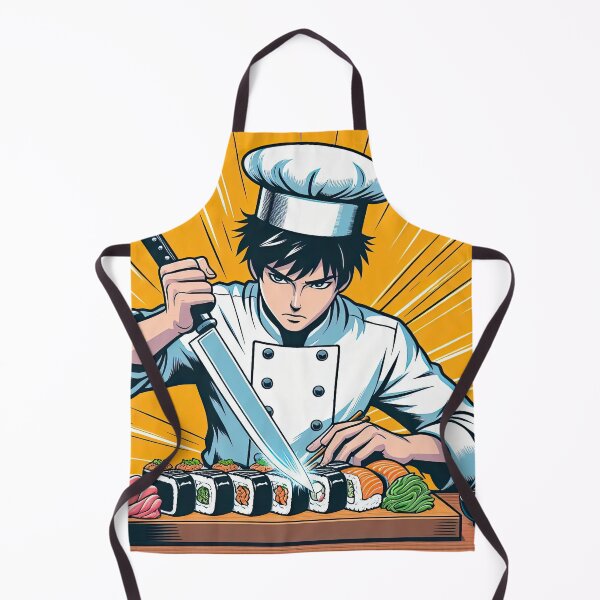 Item preview, Manga Chef Making Sushi Pop Art Style designed and sold by artofuniverse.