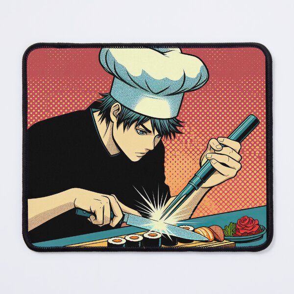 Item preview, Manga Chef Making Sushi Pop Art Style designed and sold by artofuniverse.