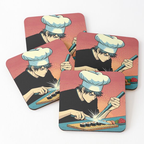 Item preview, Manga Chef Making Sushi Pop Art Style designed and sold by artofuniverse.