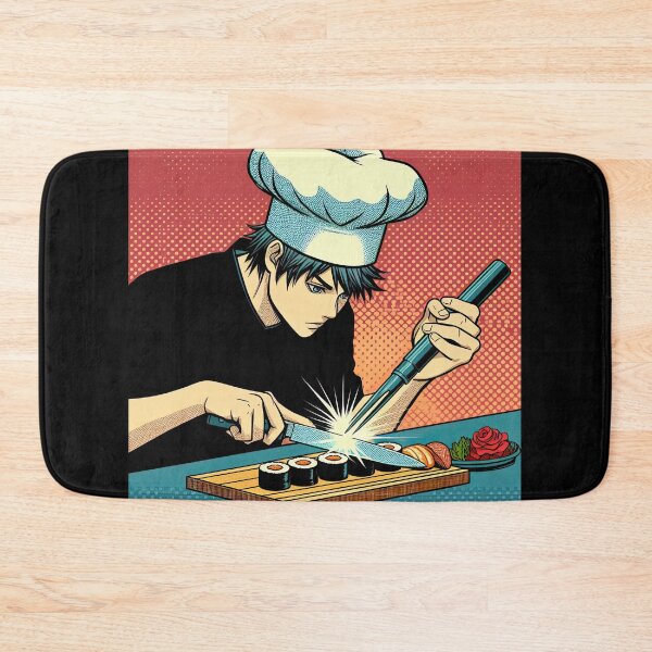 Item preview, Manga Chef Making Sushi Pop Art Style designed and sold by artofuniverse.