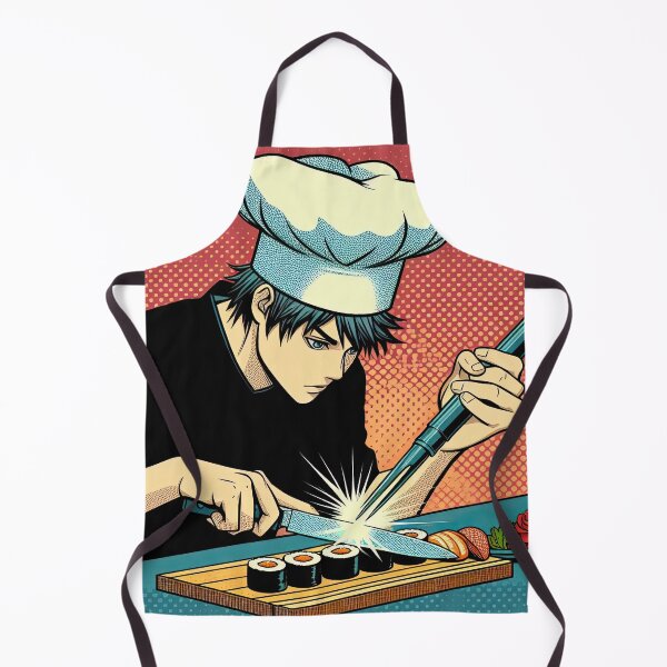 Item preview, Manga Chef Making Sushi Pop Art Style designed and sold by artofuniverse.
