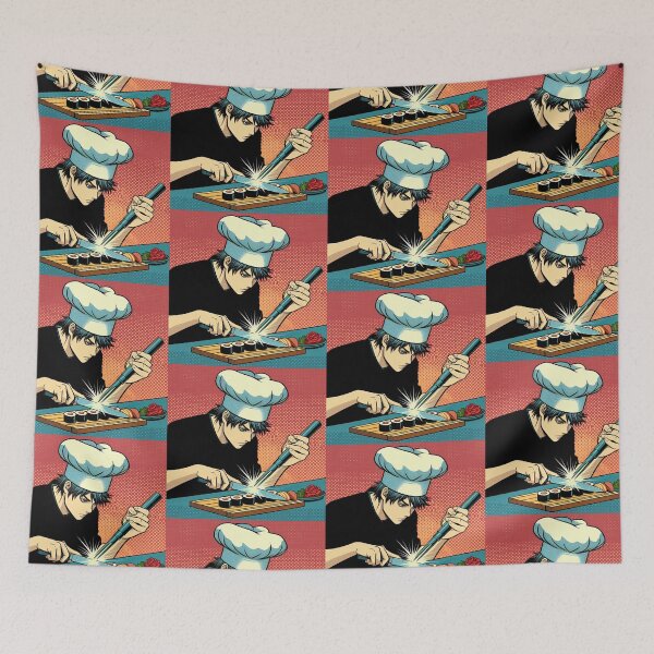 Item preview, Manga Chef Making Sushi Pop Art Style designed and sold by artofuniverse.
