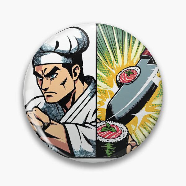 Item preview, Manga Chef Making Sushi Pop Art Style designed and sold by artofuniverse.