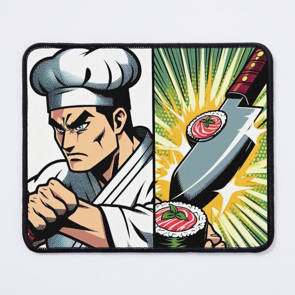 Item preview, Manga Chef Making Sushi Pop Art Style designed and sold by artofuniverse.