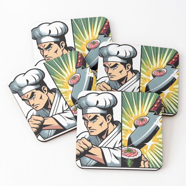 Item preview, Manga Chef Making Sushi Pop Art Style designed and sold by artofuniverse.