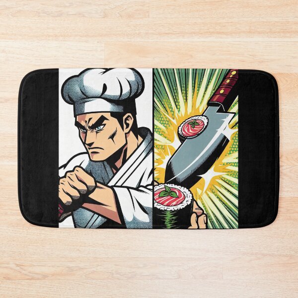 Item preview, Manga Chef Making Sushi Pop Art Style designed and sold by artofuniverse.