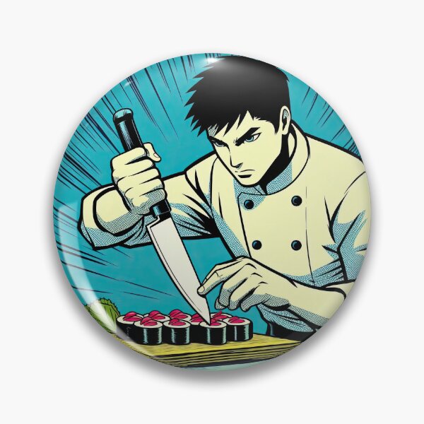 Item preview, Manga Chef Making Sushi Pop Art Style designed and sold by artofuniverse.