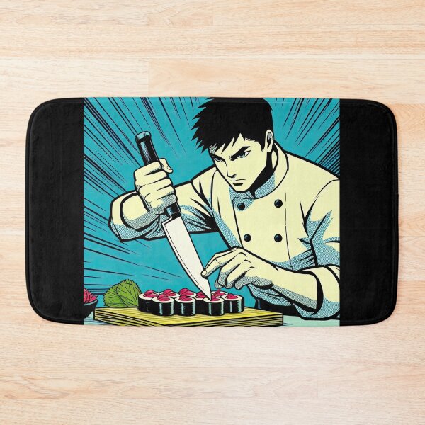 Item preview, Manga Chef Making Sushi Pop Art Style designed and sold by artofuniverse.