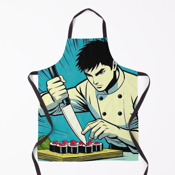 Item preview, Manga Chef Making Sushi Pop Art Style designed and sold by artofuniverse.